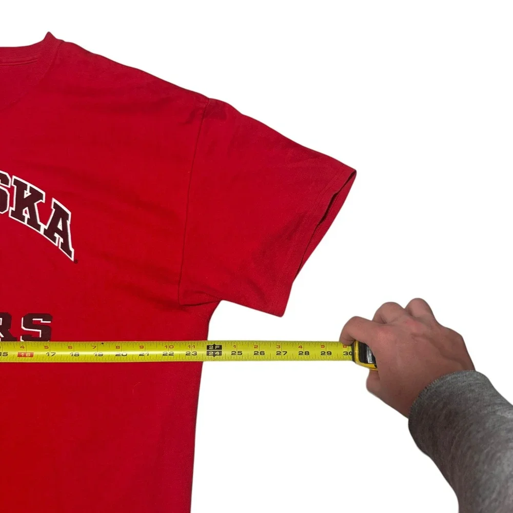Vintage 2000s Crown Prince Nebraska Huskers‎ Red Cotton Shirt Men's XL
